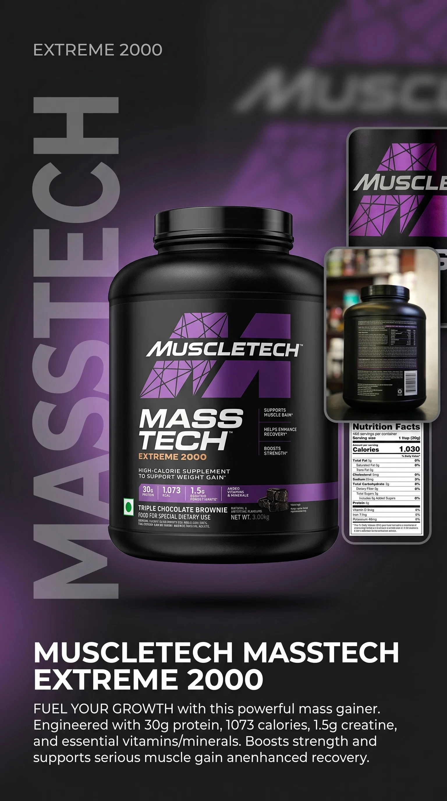 MuscleTech Mass Tech Extreme 2000 3kg