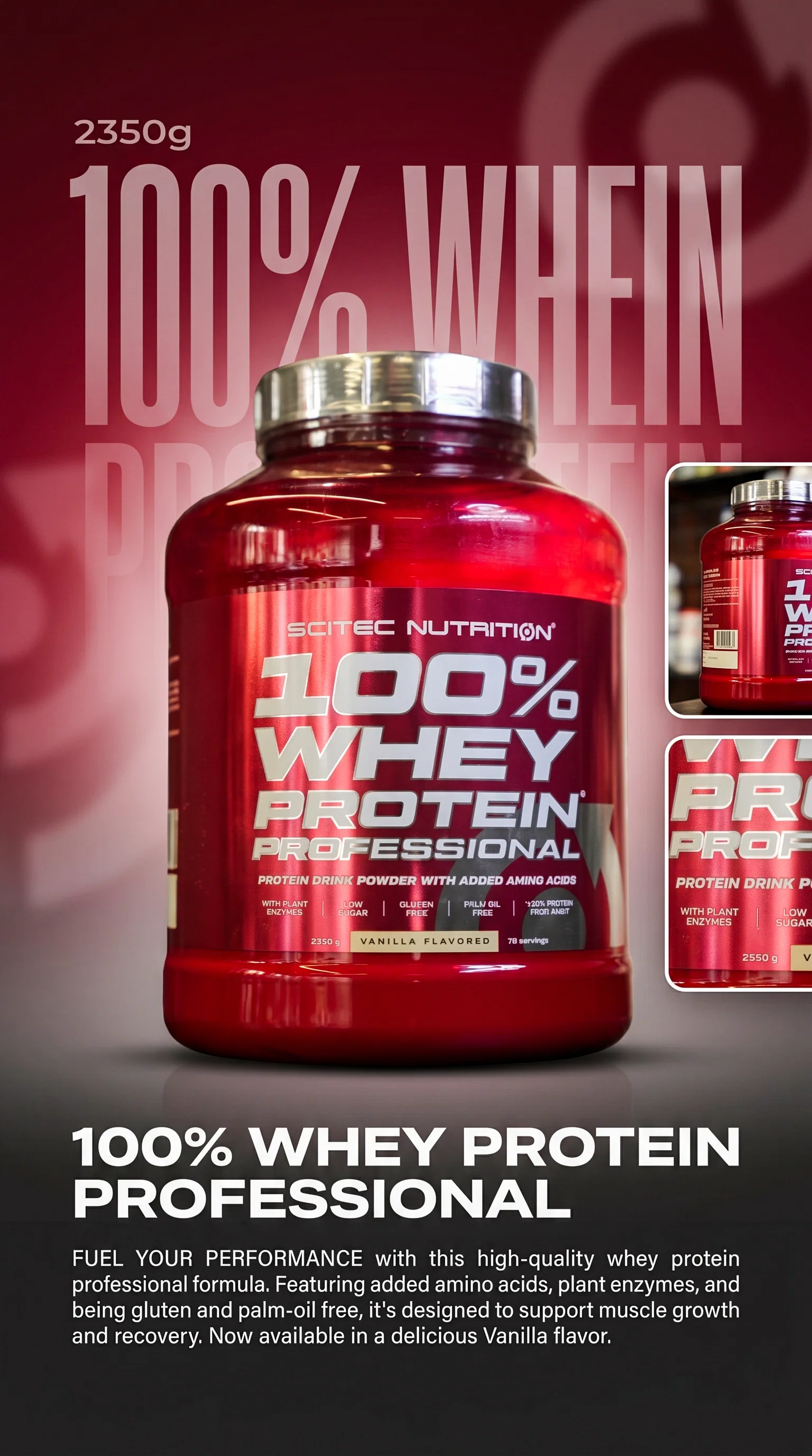 Scitec Nutrition 100% Whey Protein Professional 2.35kg